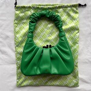 Green Ruched Handle Women's Bag